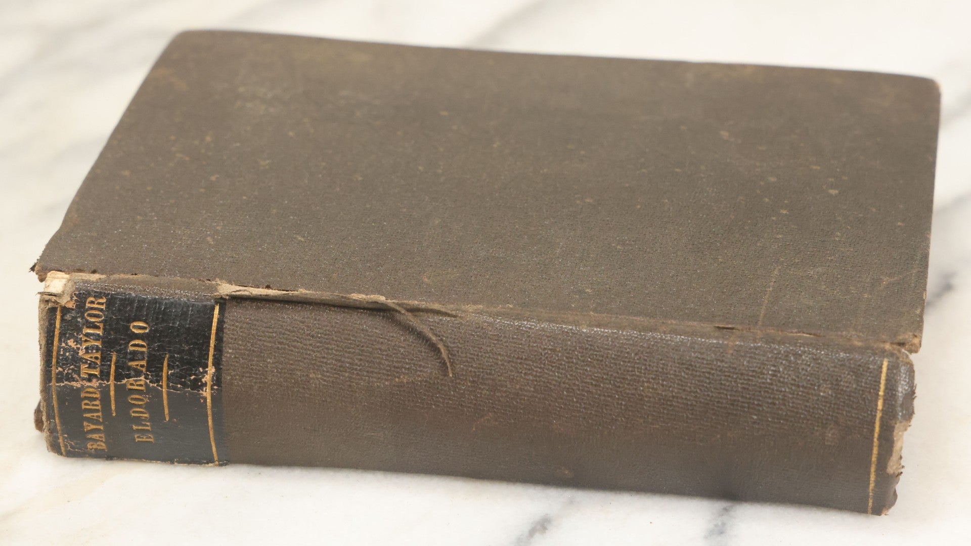 Lot 153 - "El Dorado; Or Adventures In The Path Of Empire; Comprising A Voyage To California, Life In San Francisco, Experiences Of Mexican Travel" Antique Book By Bayard Taylor, Fourth Edition, George Putnam & Co Publisher, New York, 1854