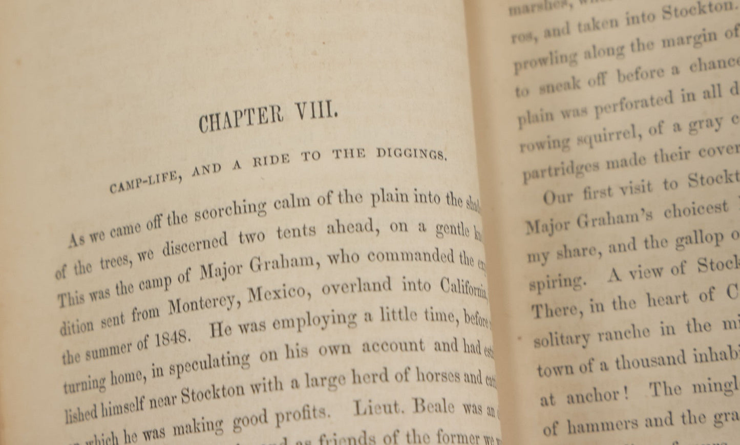 Lot 153 - "El Dorado; Or Adventures In The Path Of Empire; Comprising A Voyage To California, Life In San Francisco, Experiences Of Mexican Travel" Antique Book By Bayard Taylor, Fourth Edition, George Putnam & Co Publisher, New York, 1854