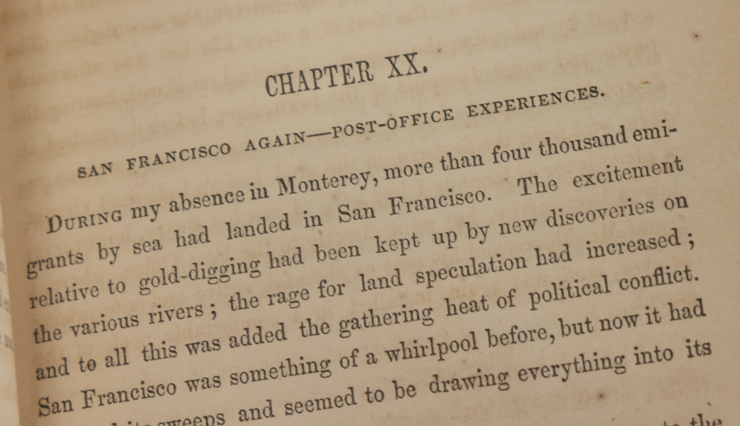 Lot 153 - "El Dorado; Or Adventures In The Path Of Empire; Comprising A Voyage To California, Life In San Francisco, Experiences Of Mexican Travel" Antique Book By Bayard Taylor, Fourth Edition, George Putnam & Co Publisher, New York, 1854