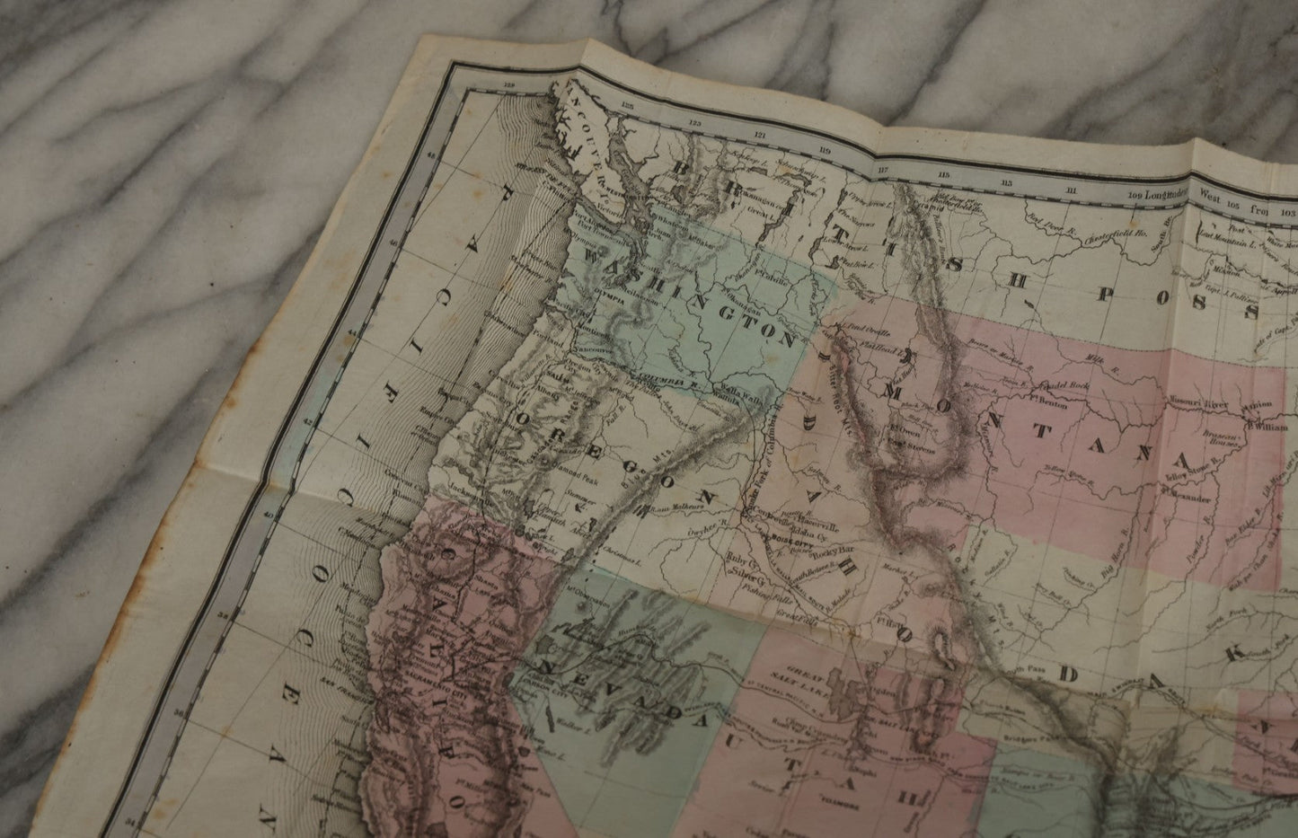 Lot 154 - "Across The Continent: A Summer's Journey To The Rocky Mountains, The Mormons, And The Pacific States" Antique Book By Samuel Bowles, With Fold Out Map, Samuel Bowles & Company Publisher, Springfield, Massachusetts, 1866