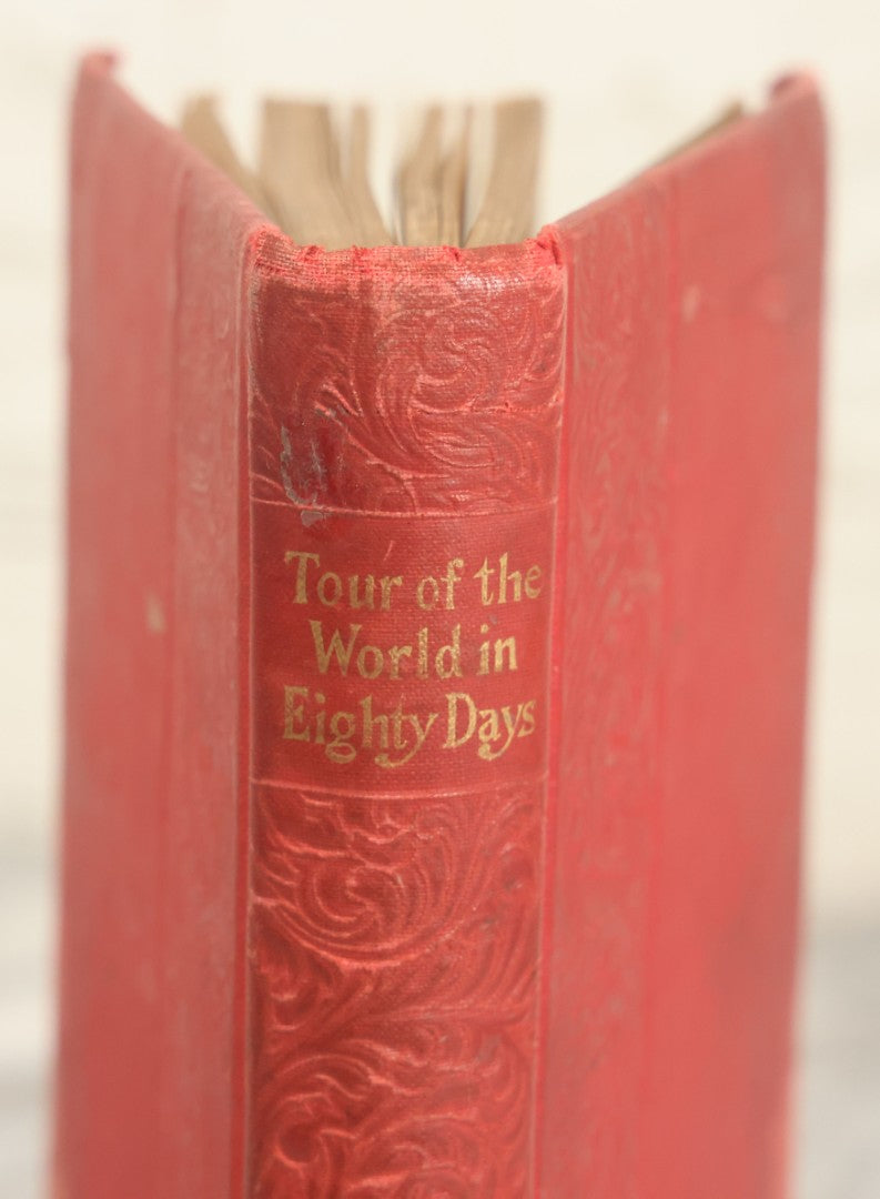 Lot 155 - "The Tour Of The World In Eighty Days" Antique Book By Jules Verne, International Book Company Publisher, New York, Early 20th Century