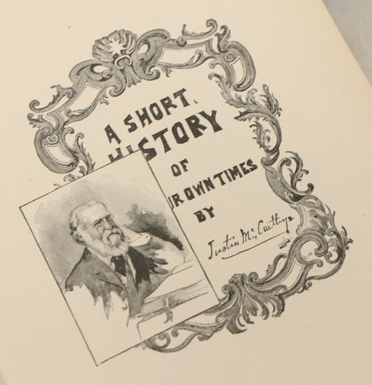 Lot 156 - "A Short History Of Our Own Times From The Accession Of Queen Victoria To The General Election Of 1880" Antique Book By Justin Mccarthy, With 68 Illustrations By Joseph M. Gleeson, Volume II, 1893