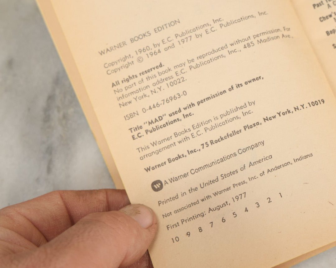 Lot 160 - "The Self Made Mad #17" Vintage Mad Magazine Book With Frankenstein Cover, Warner Books Edition, 1977