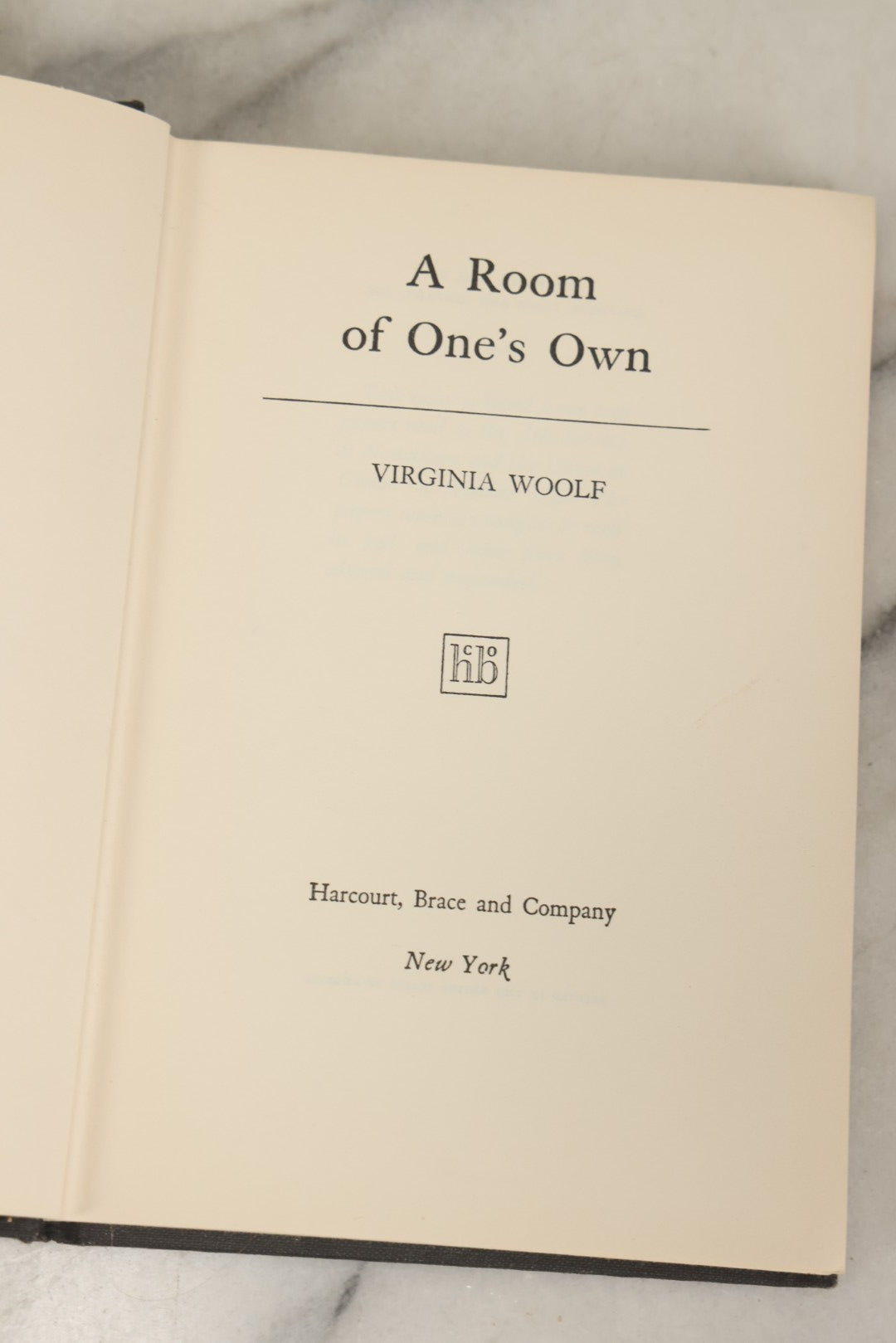 Lot 163 - "A Room Of One's Own" Vintage Book By Virginia Woolf, Harcourt, Brace, And Company Publishers, New York, 1957 Edition