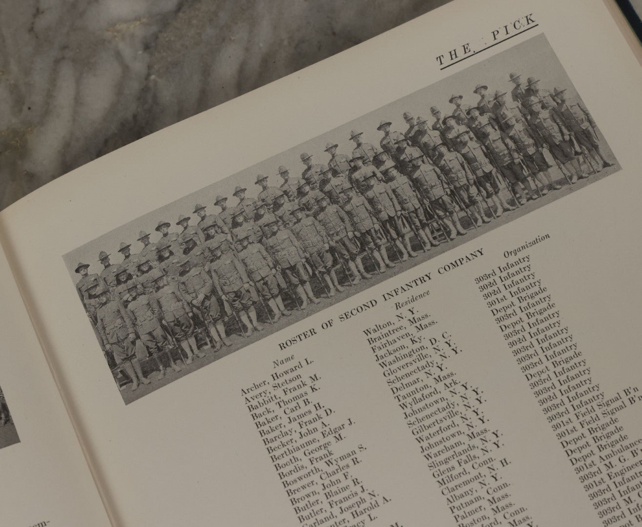Lot 164 - "The Pick 3rd O.T.C." Antique Yearbook From Third Officers Training Camp, Fort Devens, Massachusetts, Circa 1918, World War One