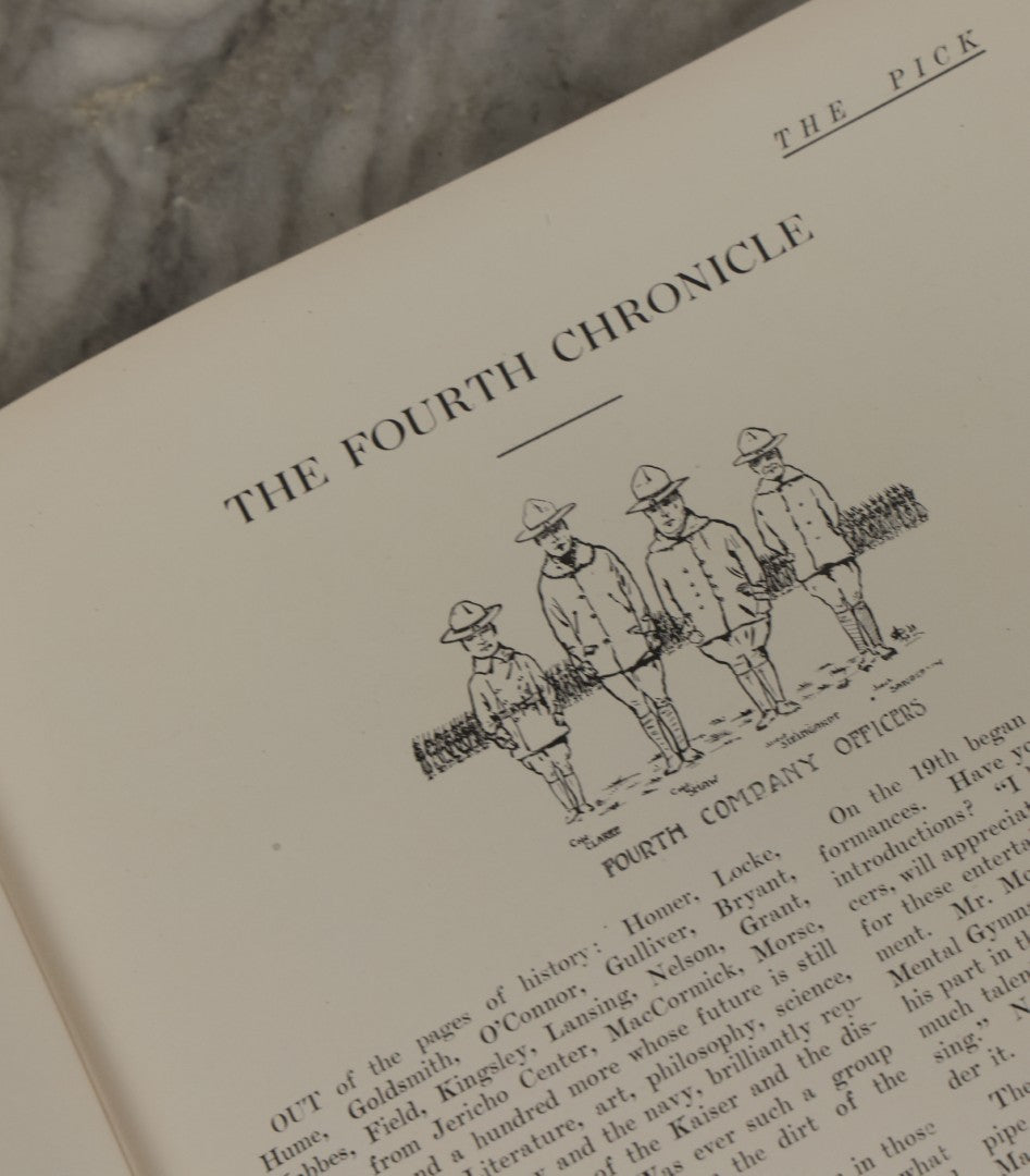 Lot 164 - "The Pick 3rd O.T.C." Antique Yearbook From Third Officers Training Camp, Fort Devens, Massachusetts, Circa 1918, World War One