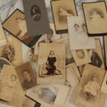 Lot 171 - Grouping Of 20+ Cabinet Card And Carte De Visite C.D.V. Photographs Of Men, Women, And Children, Including Little Girl With Hat, Smiling Toddler, And More