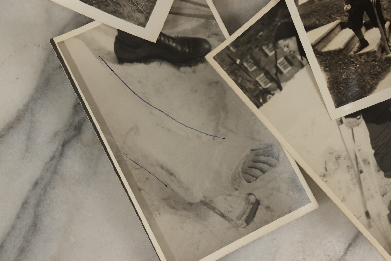 Lot 173 - Grouping Of 20+ Vintage And Antique Snapshot Photographs Including Boy With Baseball Bat, Boy With Bugle, Boy With Plane, Boy Riding Bike, Old Man In Stovepipe Hat, Etc.