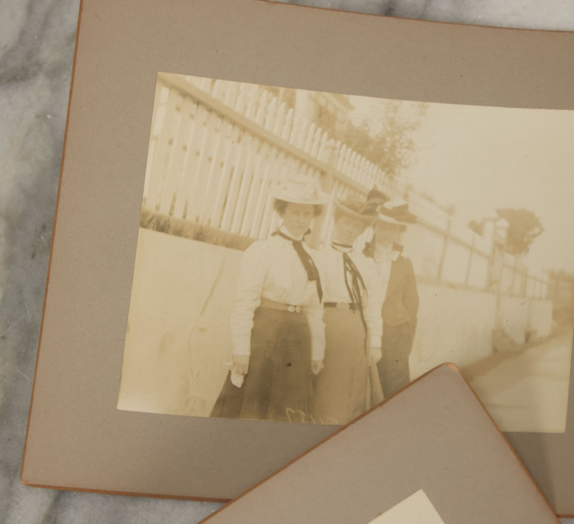 Lot 174 - Grouping Of Three Antique Boarded Photographs Of Victorian Women In And Around Saint Pierre And Miquelon (French Territory Near Newfoundland, Canada)