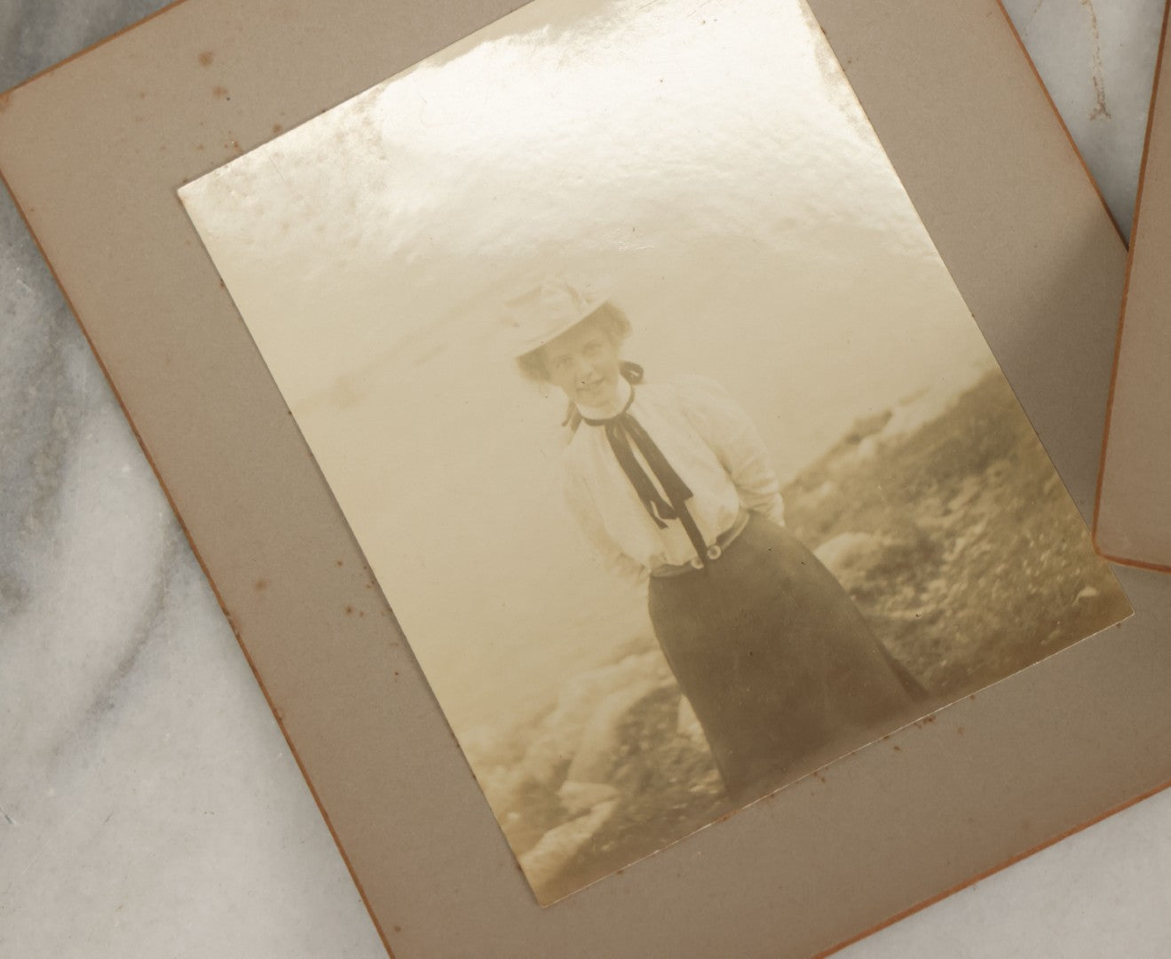 Lot 174 - Grouping Of Three Antique Boarded Photographs Of Victorian Women In And Around Saint Pierre And Miquelon (French Territory Near Newfoundland, Canada)