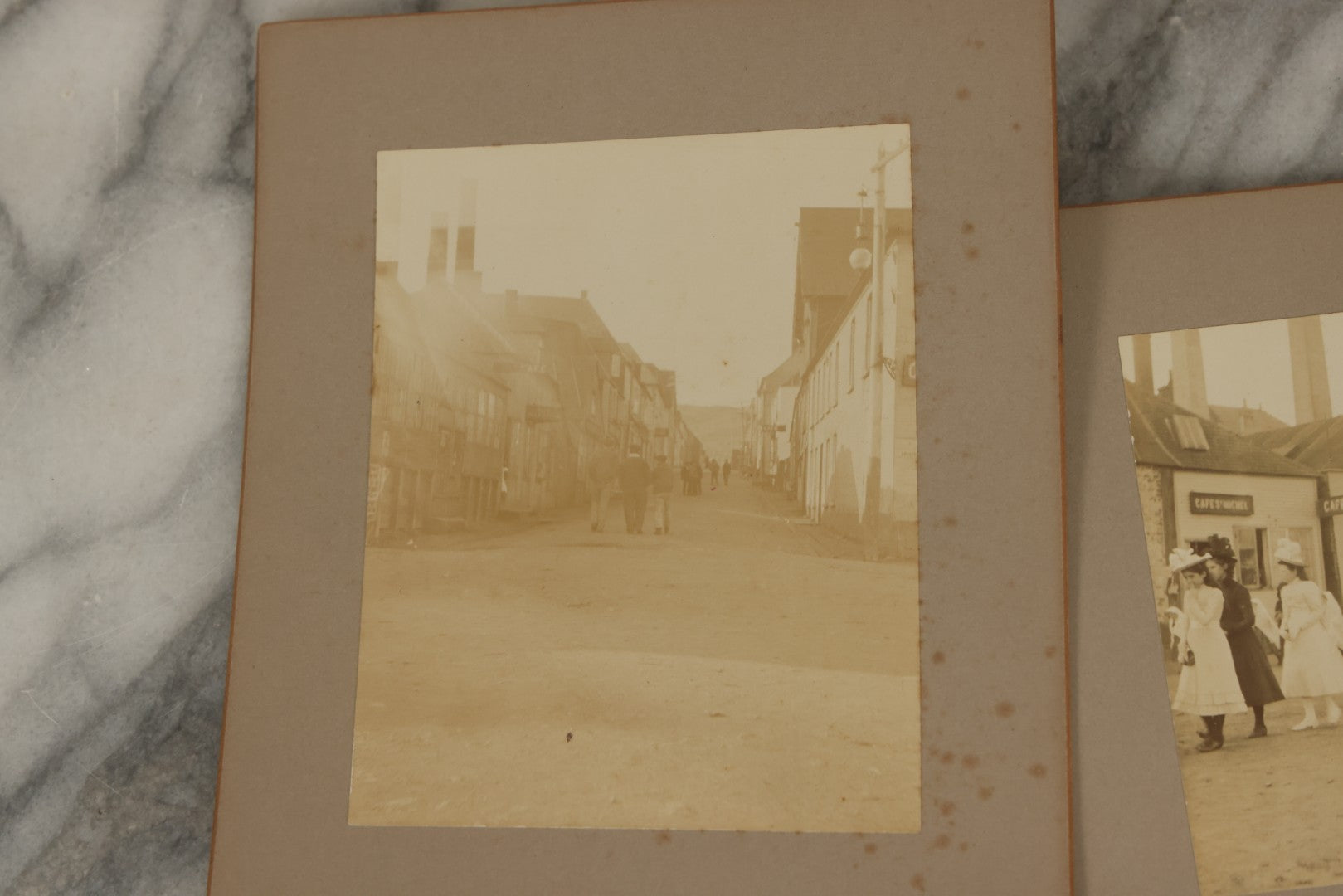 Lot 175 - Grouping Of Six Antique Boarded Photographs Of The Streets, People, Buildings, And Festivals Of Saint Pierre And Miquelon (French Territory Near Newfoundland, Canada)