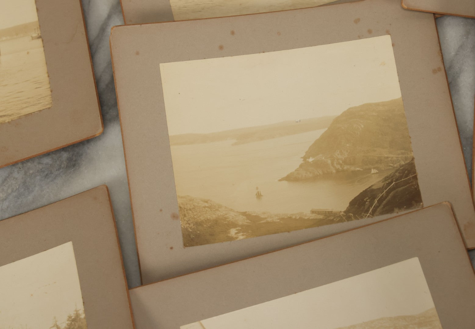Lot 176 - Grouping Of Eleven Antique Board Photographs Of The Coast, Ships, Fishing Industry, Geography, And More, Of Saint Pierre And Miquelon (French Territory Near Newfoundland, Canada)
