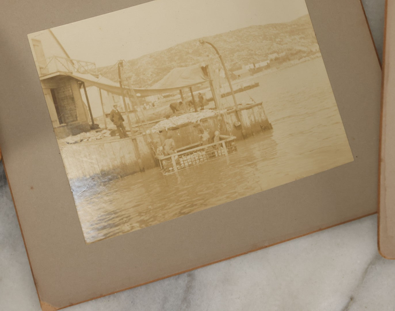 Lot 176 - Grouping Of Eleven Antique Board Photographs Of The Coast, Ships, Fishing Industry, Geography, And More, Of Saint Pierre And Miquelon (French Territory Near Newfoundland, Canada)