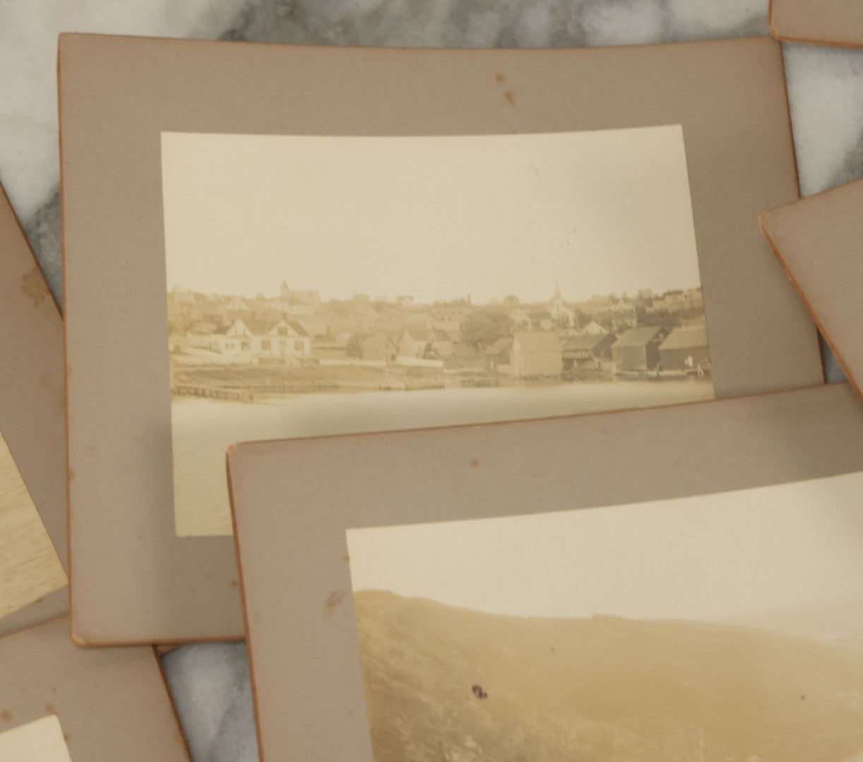 Lot 176 - Grouping Of Eleven Antique Board Photographs Of The Coast, Ships, Fishing Industry, Geography, And More, Of Saint Pierre And Miquelon (French Territory Near Newfoundland, Canada)