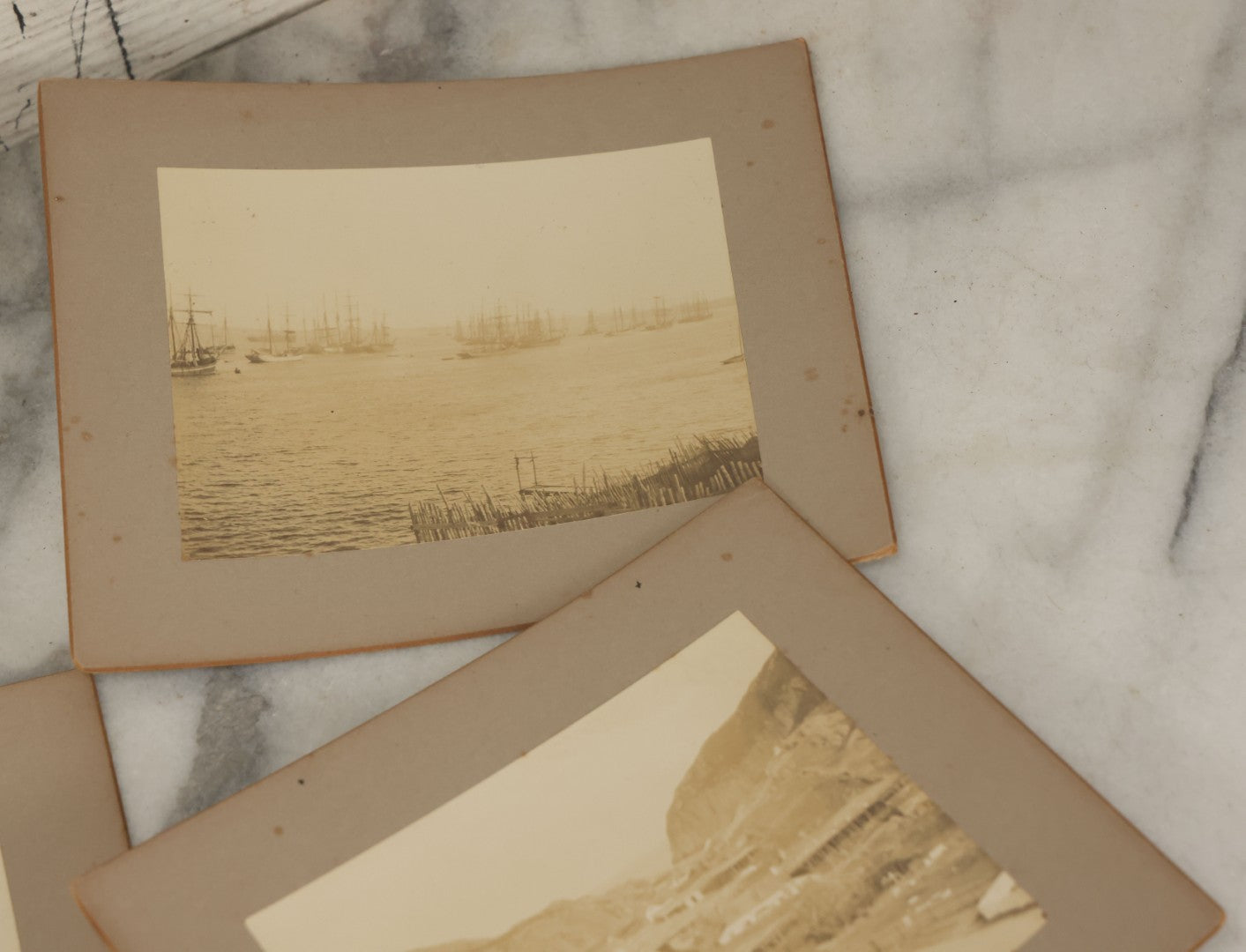 Lot 176 - Grouping Of Eleven Antique Board Photographs Of The Coast, Ships, Fishing Industry, Geography, And More, Of Saint Pierre And Miquelon (French Territory Near Newfoundland, Canada)