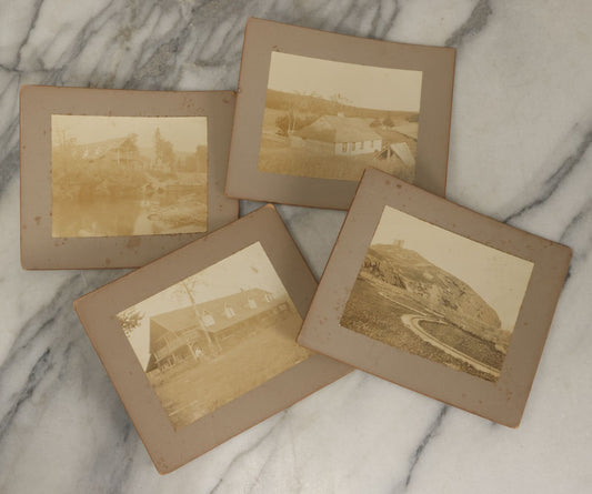 Lot 177 - Grouping Of Four Antique Boarded Photographs Of Houses, Cabins, Etc., In And Around Saint Pierre And Miquelon (French Territory Near Newfoundland, Canada)