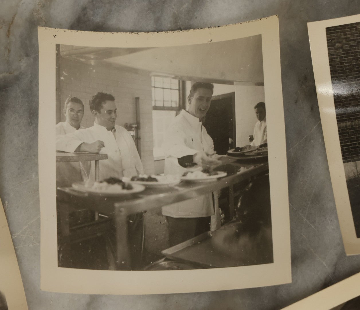 Lot 179 - Grouping Of Seven Vintage Snapshot Photographs Of Cooks And Kitchen Staff, Likely At Dartmouth College, New Hampshire, Circa 1940s