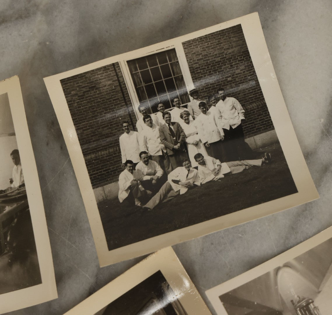 Lot 179 - Grouping Of Seven Vintage Snapshot Photographs Of Cooks And Kitchen Staff, Likely At Dartmouth College, New Hampshire, Circa 1940s