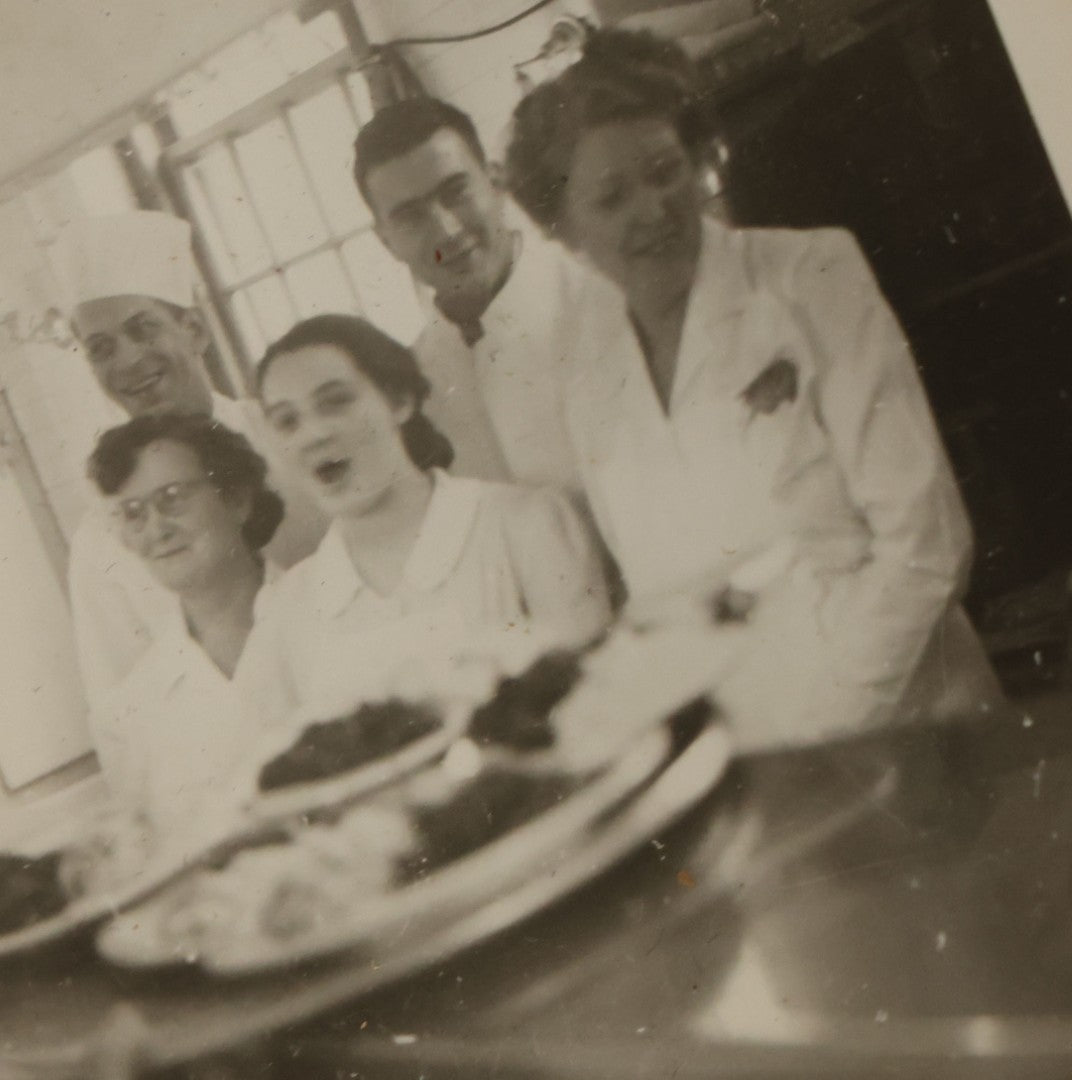 Lot 179 - Grouping Of Seven Vintage Snapshot Photographs Of Cooks And Kitchen Staff, Likely At Dartmouth College, New Hampshire, Circa 1940s