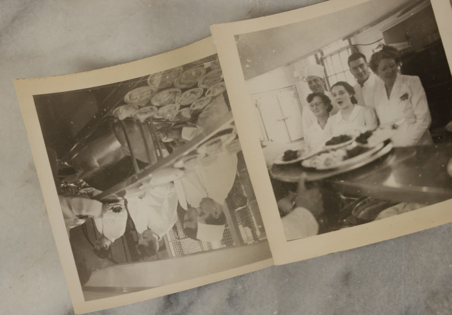 Lot 179 - Grouping Of Seven Vintage Snapshot Photographs Of Cooks And Kitchen Staff, Likely At Dartmouth College, New Hampshire, Circa 1940s