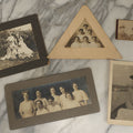 Lot 182 - Grouping Of Six Assorted Antique Boarded Photographs Of Victorian & Edwardian Women In Groups, Including Unique Triangle Cut Photo, Circa 1900-1910