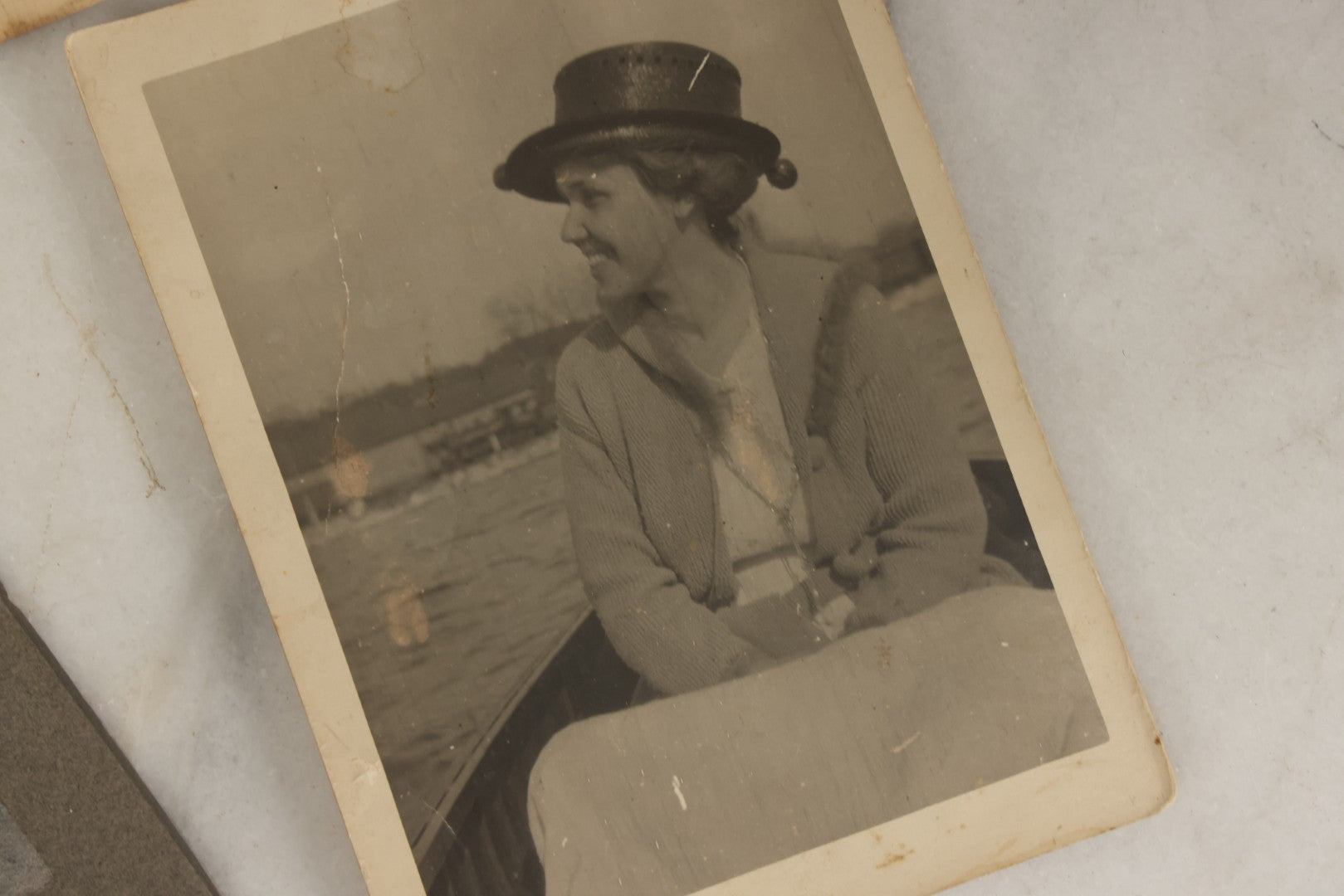 Lot 182 - Grouping Of Six Assorted Antique Boarded Photographs Of Victorian & Edwardian Women In Groups, Including Unique Triangle Cut Photo, Circa 1900-1910 