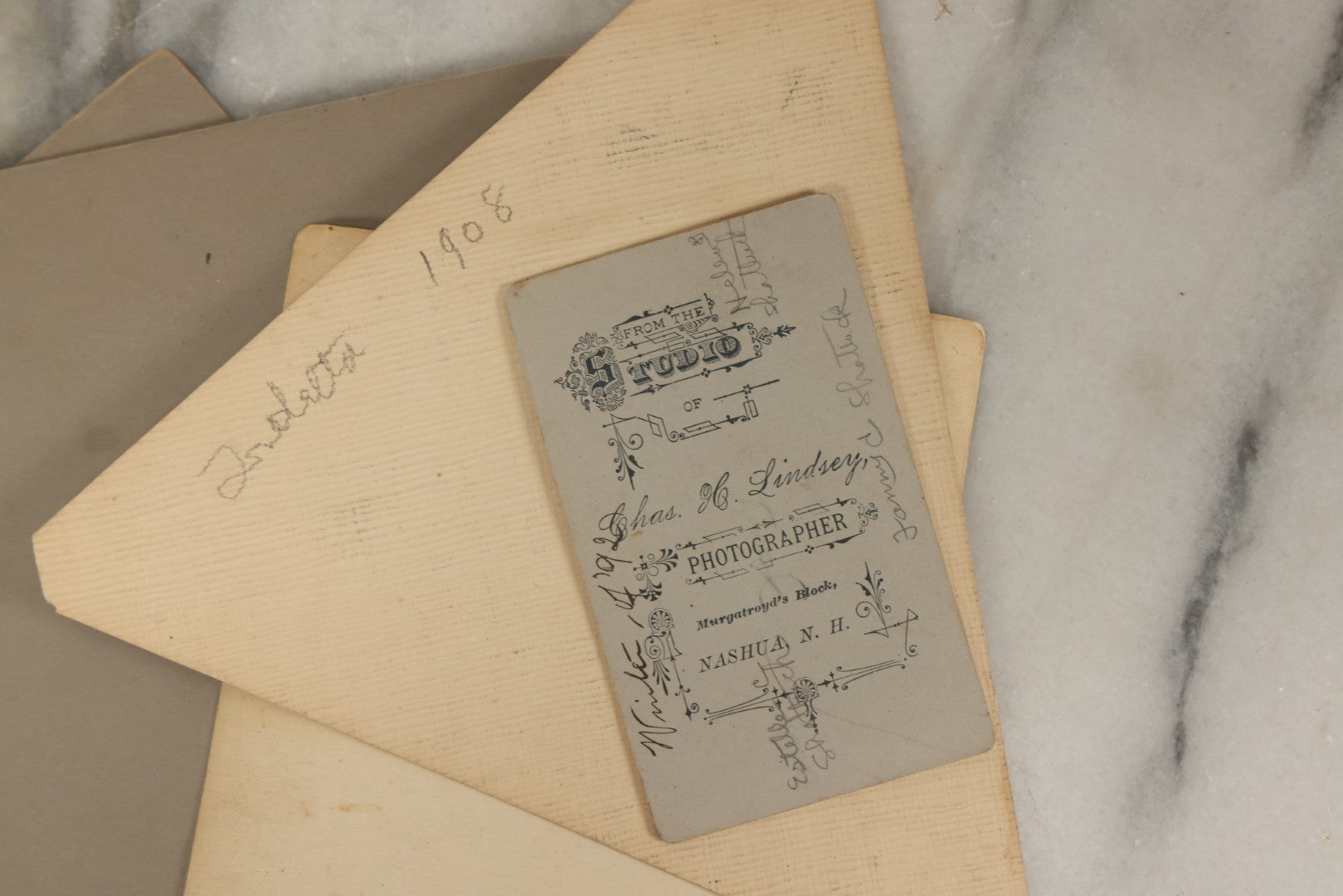 Lot 182 - Grouping Of Six Assorted Antique Boarded Photographs Of Victorian & Edwardian Women In Groups, Including Unique Triangle Cut Photo, Circa 1900-1910 