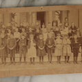 Lot 183 - Antique Cabinet Card Photograph Of School Children, Outside On School Steps, With Teachers, Many With Arms Crossed, A.E. Alden, Photographer, Boston, Circa 1890s