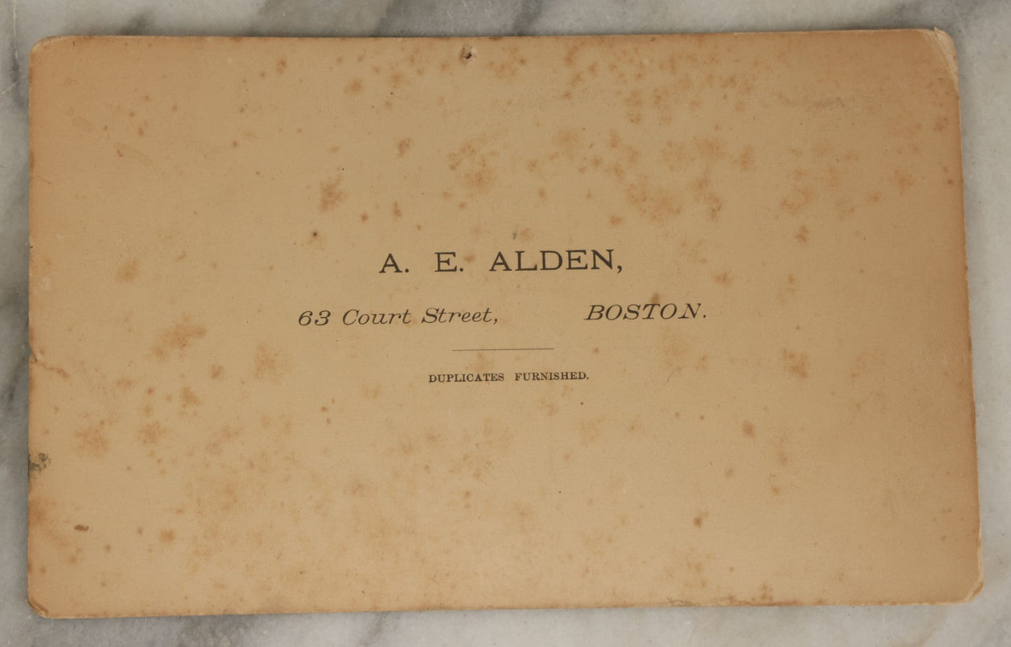 Lot 183 - Antique Cabinet Card Photograph Of School Children, Outside On School Steps, With Teachers, Many With Arms Crossed, A.E. Alden, Photographer, Boston, Circa 1890s