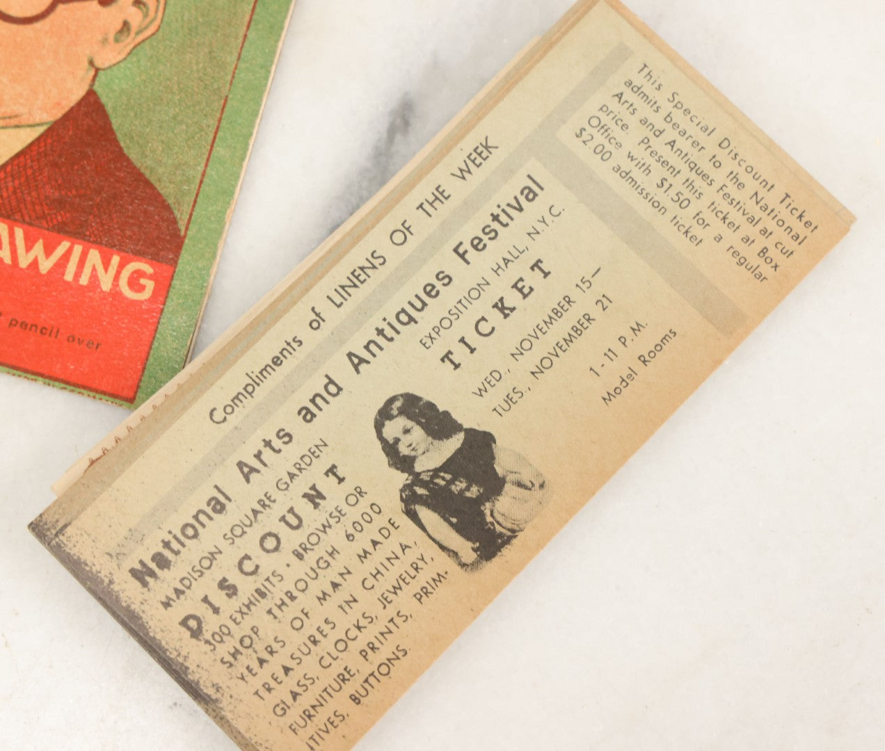 Lot 189 - Grouping Of 10+ Pieces Of Miscellaneous Ephemera And Booklets Including Living Waters Mini Book, St. Bernard Dog Trade Card, Mystery Movie Drawing Book, And More