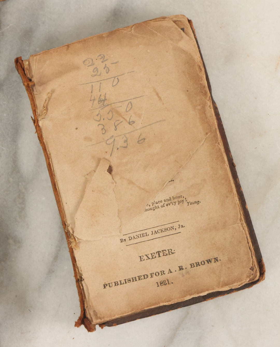 Lot 191 - Grouping Of Five Antique Early To Mid 18th Century Books In Craft Grade Condition, Including Alonzo And Melissa, Knowledge Of The People, Biographical Memoirs Of Lord Viscount Nelson, Etc.