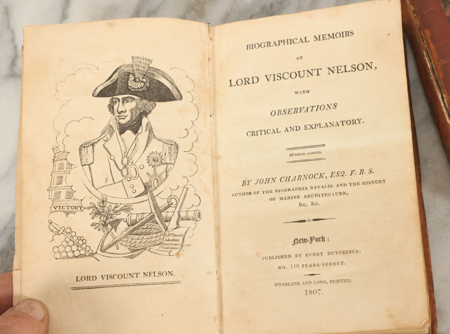 Lot 191 - Grouping Of Five Antique Early To Mid 18th Century Books In Craft Grade Condition, Including Alonzo And Melissa, Knowledge Of The People, Biographical Memoirs Of Lord Viscount Nelson, Etc.