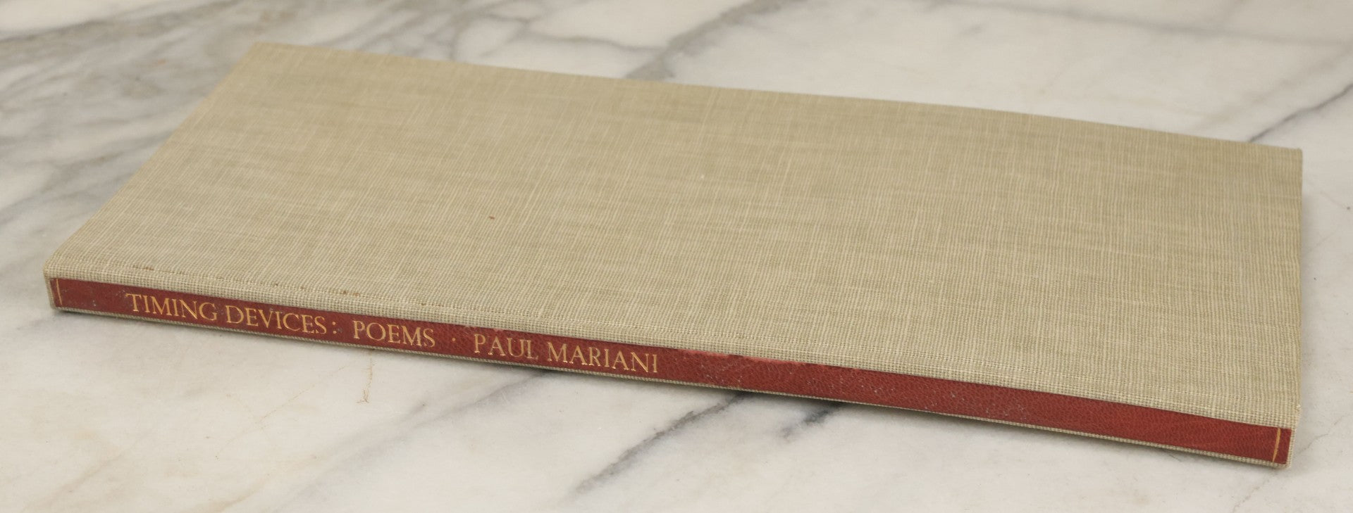 Lot 195 - "Timing Devices: Poems" Vintage Illustrated Poetry Book By Paul Mariani, Limited Printing Of 175 Copies, Signed By The Author, 1977, Notebook Has Bend