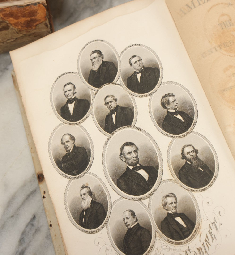 Lot 200 - "The American Conflict: A History Of The Great Rebellion" Antique Two Volume Book Set By Horace Greeley, 1865, Note Poor Condition