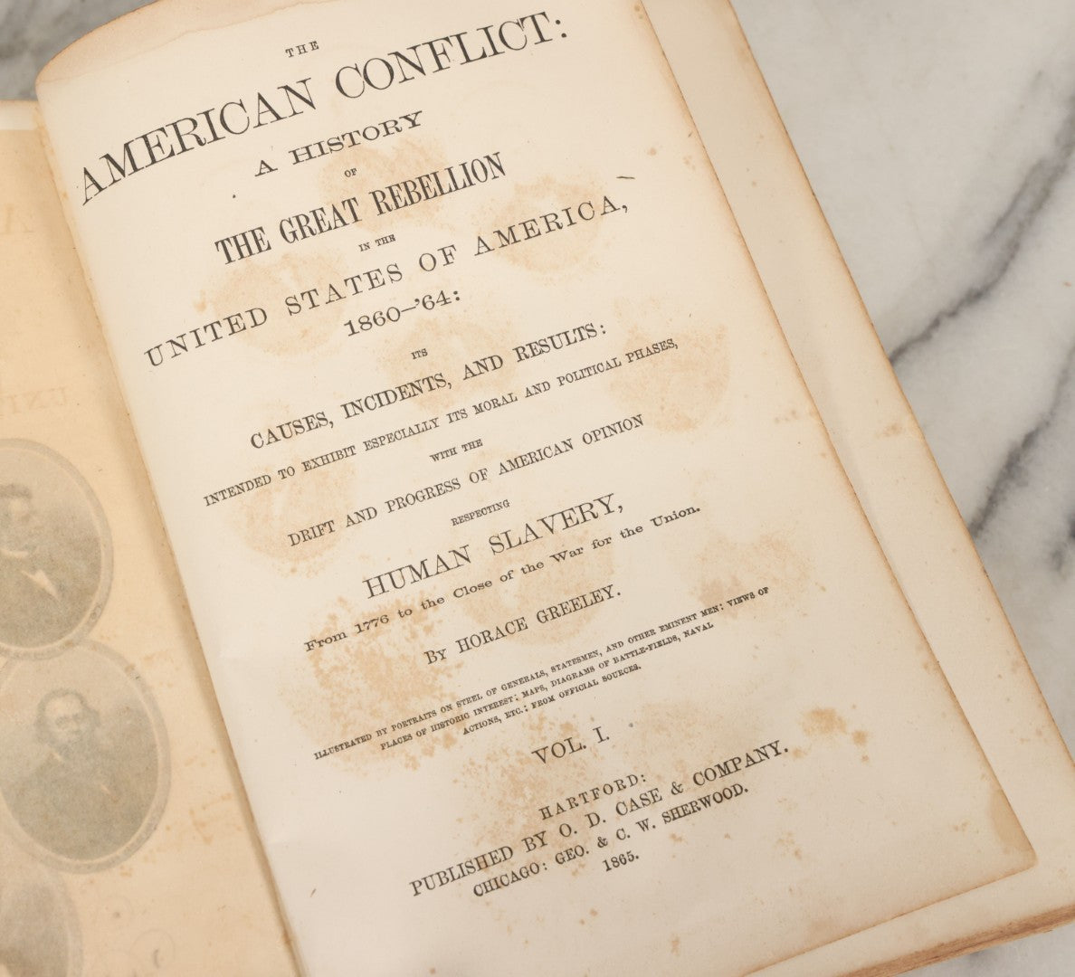 Lot 200 - "The American Conflict: A History Of The Great Rebellion" Antique Two Volume Book Set By Horace Greeley, 1865, Note Poor Condition