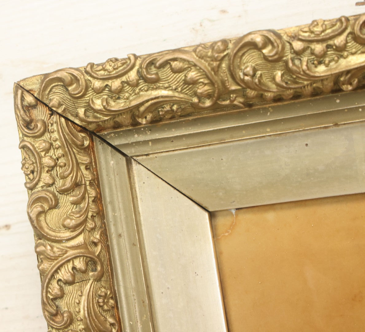 Lot 019 - Antique Framed Sepia-Toned Print Behind Bubble Glass, Romantic Woman In Flowing Dress, Ornate Gilded Frame, Victorian Era Art, After Edward Bisson, 1892, 12-5/8" x 15-1/8"