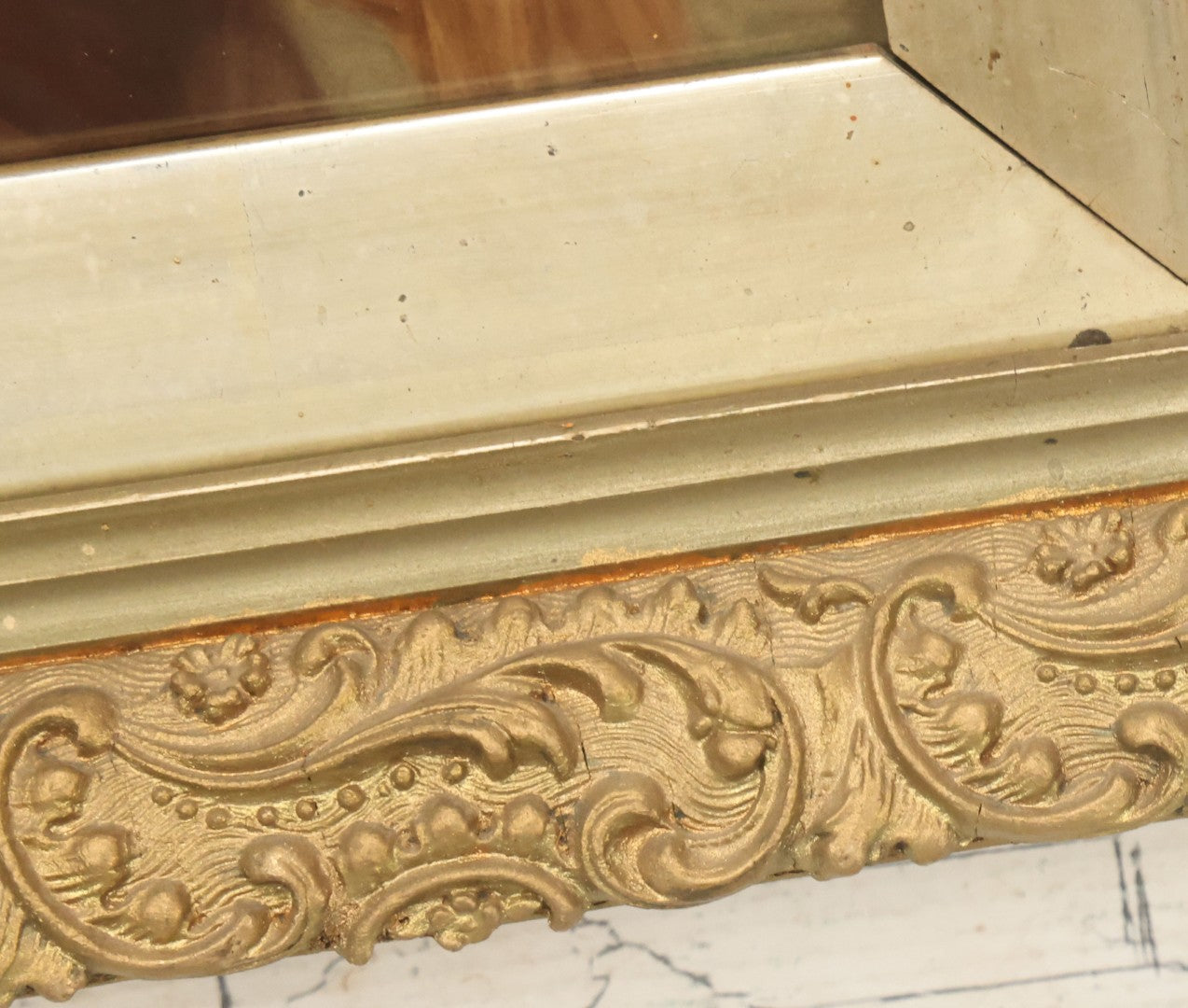 Lot 019 - Antique Framed Sepia-Toned Print Behind Bubble Glass, Romantic Woman In Flowing Dress, Ornate Gilded Frame, Victorian Era Art, After Edward Bisson, 1892, 12-5/8" x 15-1/8"