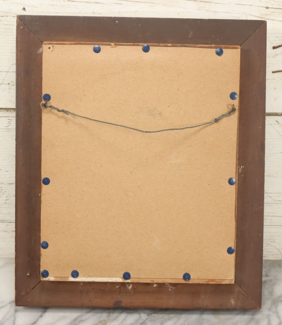 Lot 022 - Antique Over Painted Portrait Photo Of A Man With Gray Hair, Bowtie, In Deep Frame, Note Losses To Photo Surface, 11-7/8" x 13-7/8"