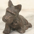 Lot 038 - Heavy Antique Solid Cast Iron Scottie Dog Figurine, Early 20th Century