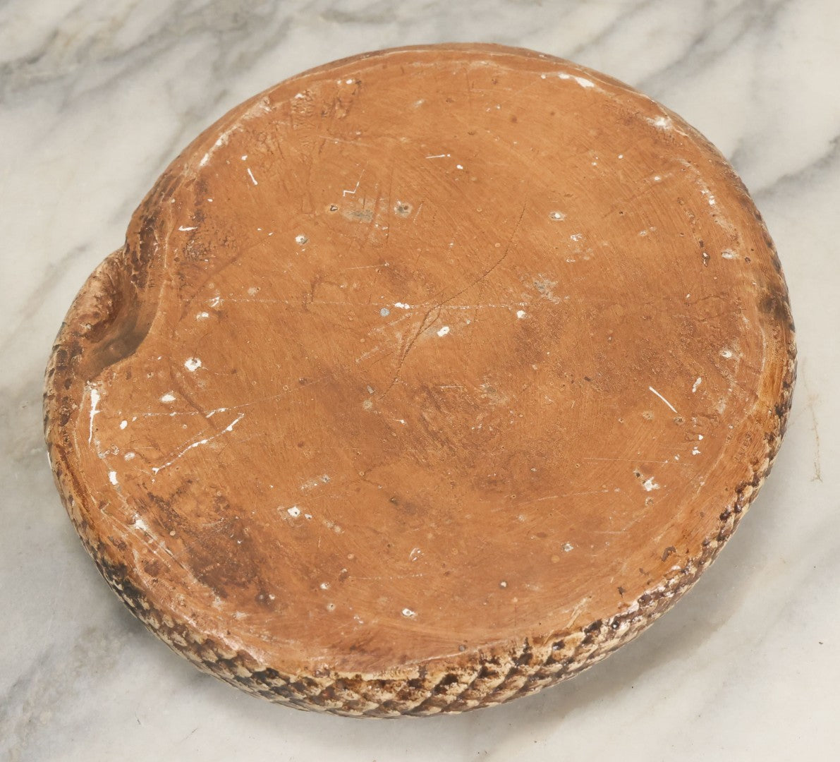 Lot 043 - Vintage Chalkware Coiled Rattlesnake Figurine, Realistic Textured Finish