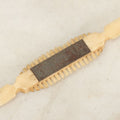 Lot 048 - Antique Carved Scrimshaw Bone Multi-Tool With Brush And Blade, Early Grooming Or Cleaning Implement