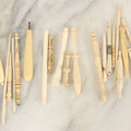 Lot 058 - Grouping Of Antique And Vintage Bone Crochet Hooks, Lace Bobbins, Sewing Tools, Implements, And Fragments, Various Sizes And Styles, Approximately 20 Pieces