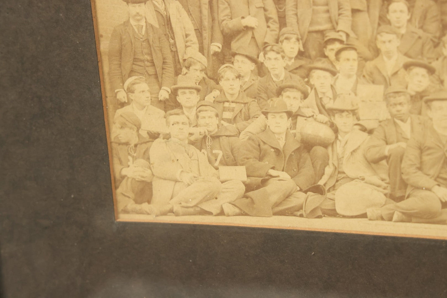 Lot 076 - Antique Framed Photo Of Students Of Dartmouth College, New Hampshire, In Front Of Wilson Hall, 1897, 20-1/8" x 14-1/4"
