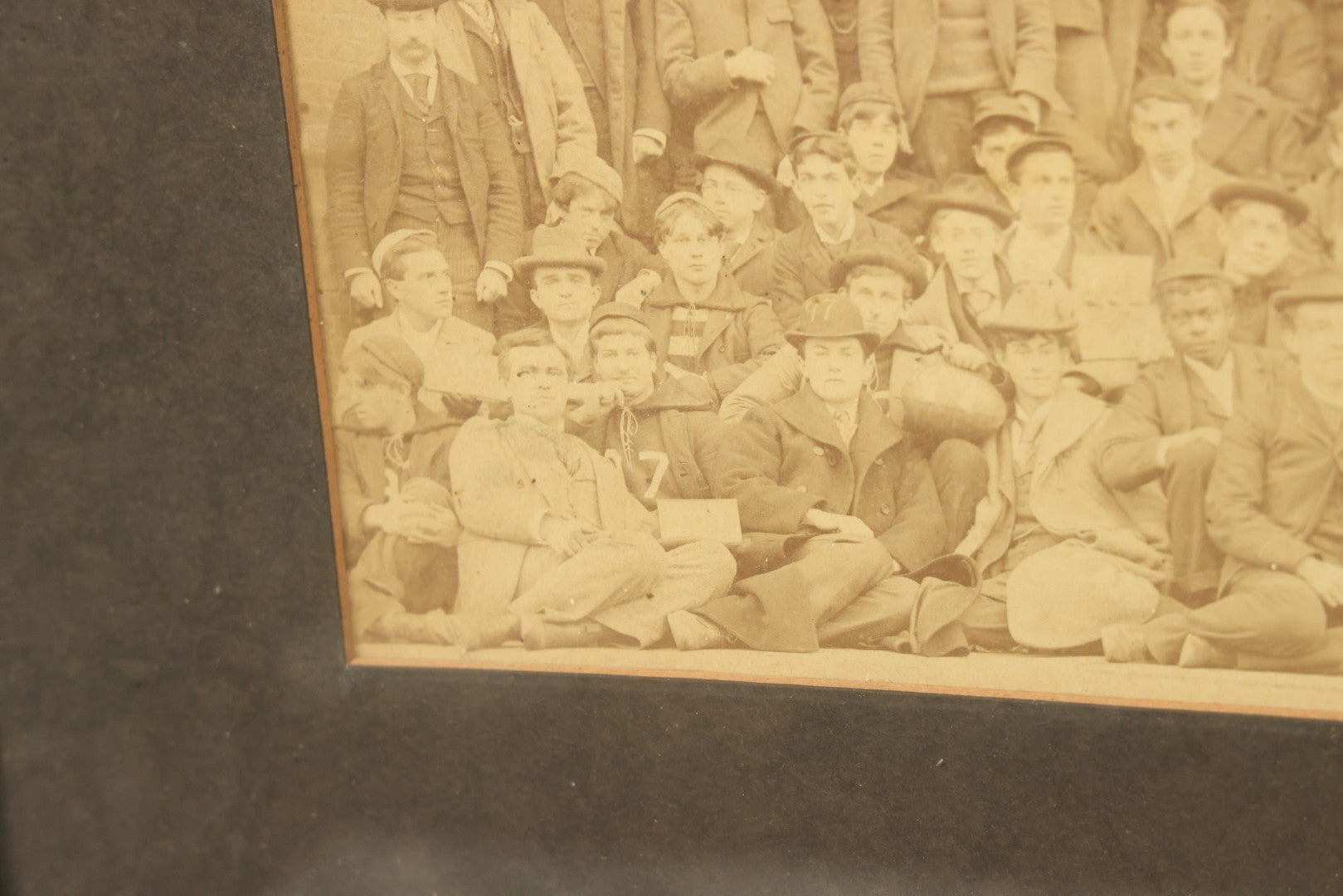 Lot 076 - Antique Framed Photo Of Students Of Dartmouth College, New Hampshire, In Front Of Wilson Hall, 1897, 20-1/8" x 14-1/4"