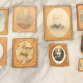 Lot 091 - Grouping Of Miscellaneous Hard Image Daguerreotype Case Parts Including Frames, Brass Mats, Glass Preservers, 8+ Pieces, As Found