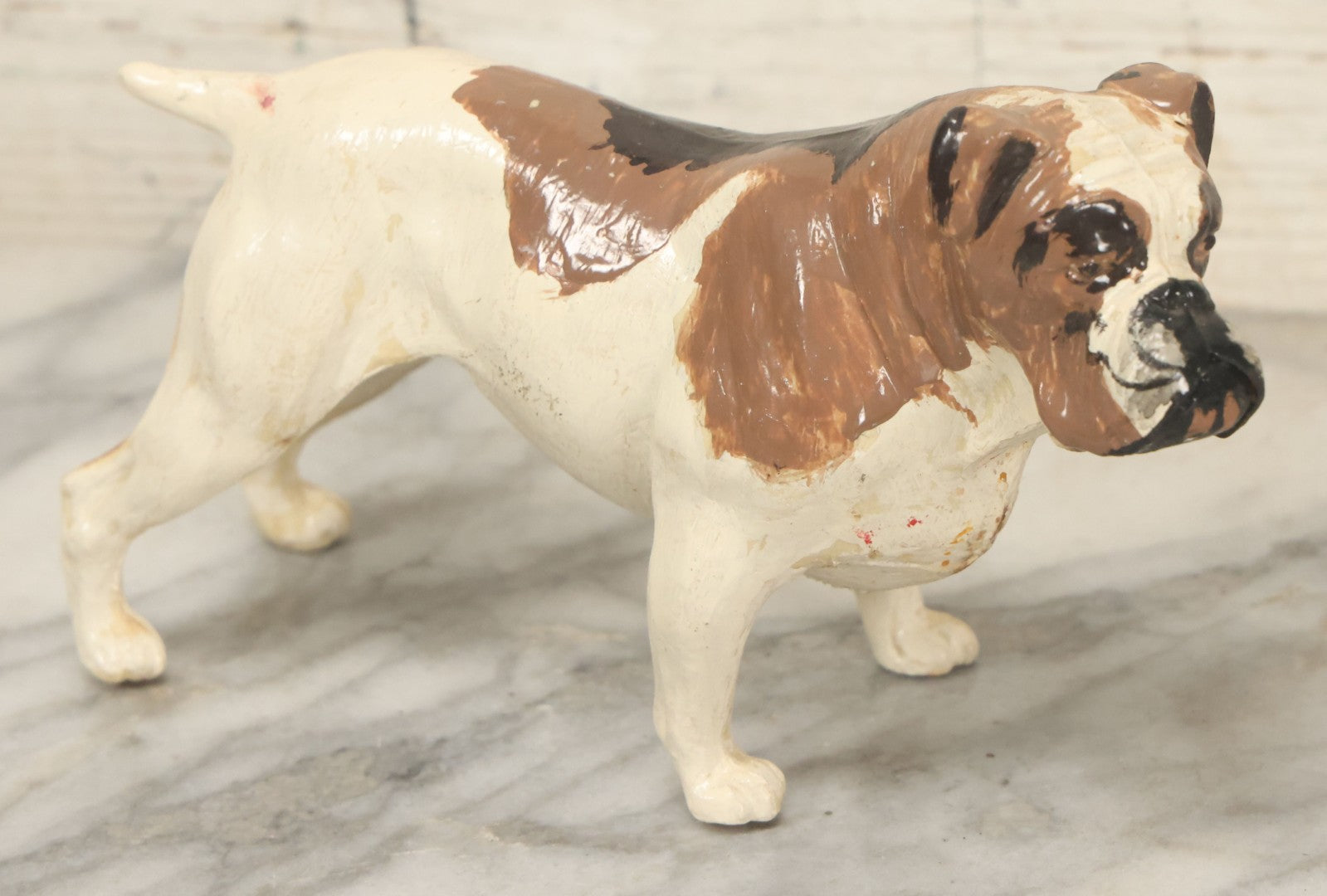 Lot 105 - Pair Of Vintage Celluloid Dog Figurines, Painted Boxer And Scottie Terrier, By Ideal Toy Company, U.S.A.