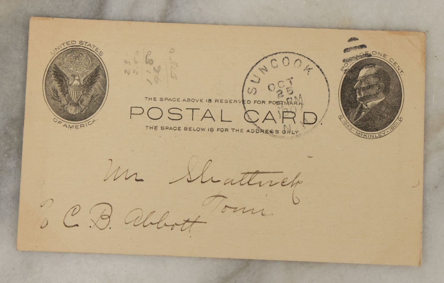 Lot 106 - Single Antique Postcard, Halloween Part At Hayes' Opera House, Suncook, New Hampshire, October 31, 1907 Invitation, With Owl Motif, Postmarked