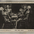 Lot 108 - Single Antique Postcard, Skeletons Playing Cards, Smoking Cigarettes, "Dead Game Sports," Copyright 1905 By Harry Murray, Published By A.C. Bosselman & Co., Brooklyn, New York, Postmarked 1906