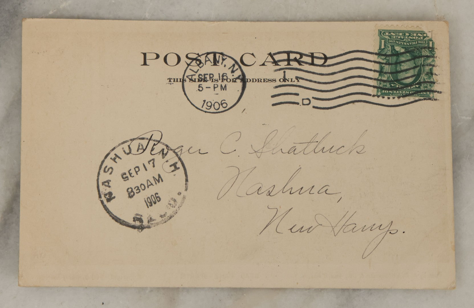 Lot 108 - Single Antique Postcard, Skeletons Playing Cards, Smoking Cigarettes, "Dead Game Sports," Copyright 1905 By Harry Murray, Published By A.C. Bosselman & Co., Brooklyn, New York, Postmarked 1906