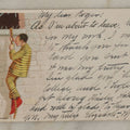 Lot 109 - Single Antique Postcard, Man Breaking Out Of Jail, Copyrighted Joseph Koehler, New York, "As I'm About To Leave," Postmarked